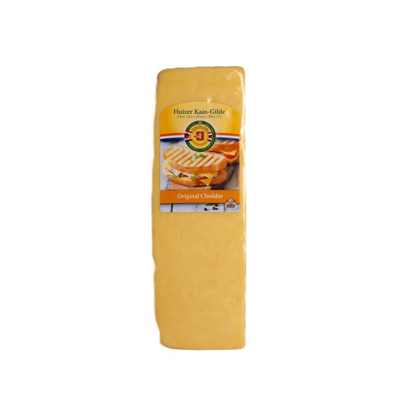 Cheddar Foliekaas Wit 50+ broodje